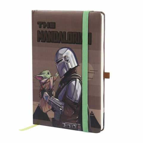 A5 Brown Notebook Mandalorian and Child - Star Wars: The Mandalorian