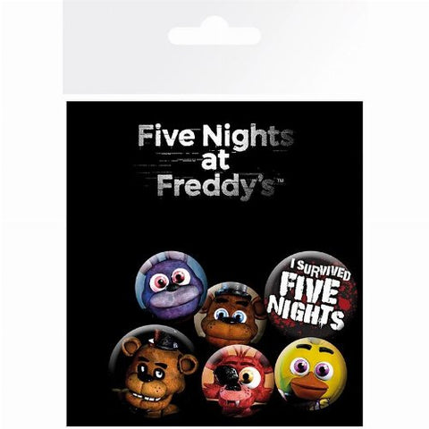 Five Nights at Freddy's 6-Pack Button Pins