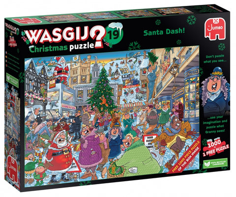 Christmas Puzzle 19 Santa Dash! 2 puzzle x 1000 pieces - Wasgij