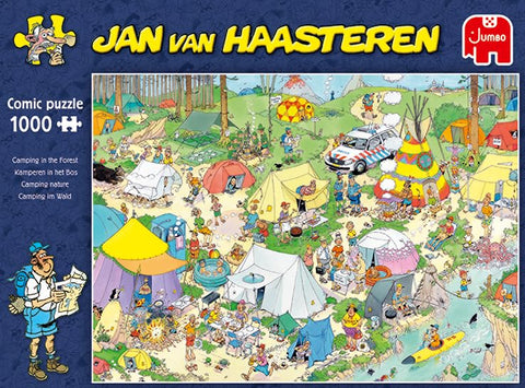 Comic Puzzle Camping in the Forest 1000 pieces - Jan van Haasteren