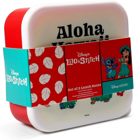 Lilo and Stitch Set of 3 Lunch Boxes