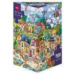 Triangular Puzzle Happytown 1500 pieces - Heye