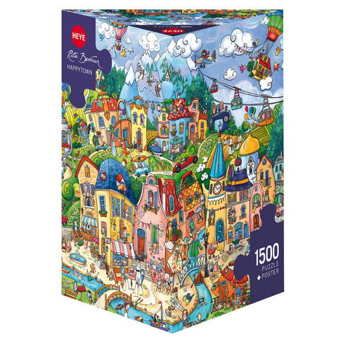 Triangular Puzzle Happytown 1500 pieces - Heye
