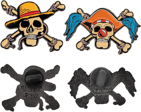One Piece Luffy & Buggy Pin Set