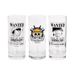 One Piece Glass Set Luffy and Zoro Wanted Poster