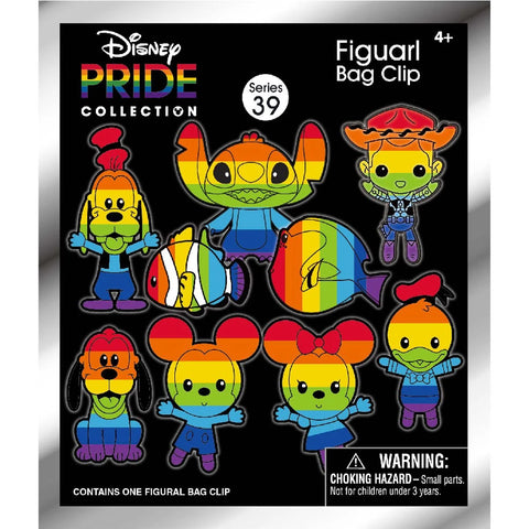 Disney Rainbow Pride Collection 3D Foam Bag Clip