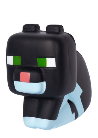 Mega SquishMe Minecraft Black and White Cat