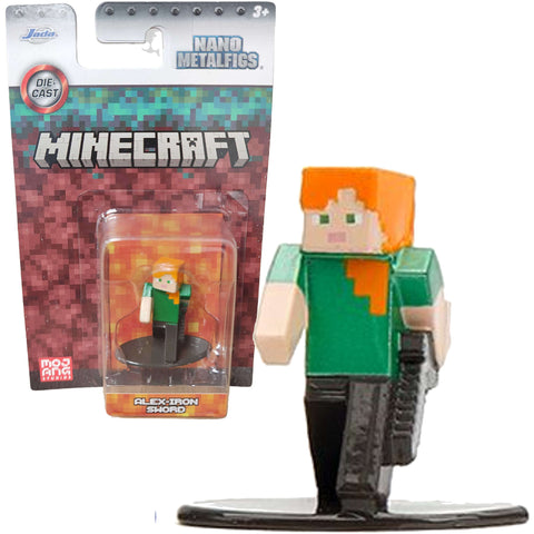 Alex Iron Sword Figure - Nano MetalFigs Minecraft