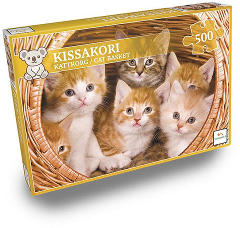 Kissakori Cat Basket Puzzle 500 pieces