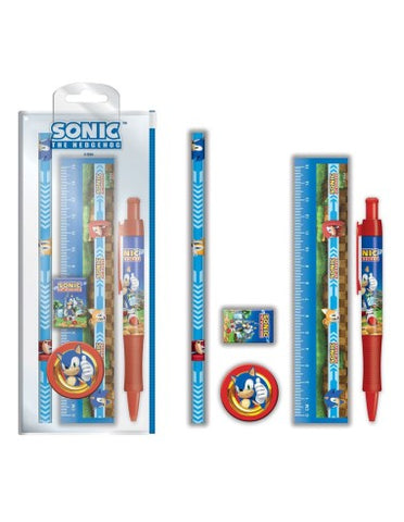 Sonic The Hedgehog 5-Piece Stationery Set with Pencil Case