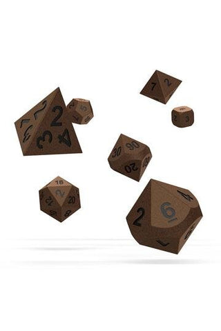 Dice Set Metal  - Brasstige