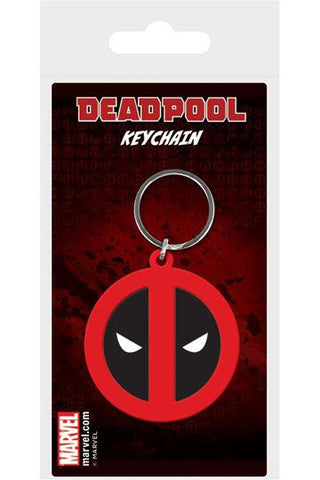 Marvel Comics Rubber Keychain Deadpool Symbol 6 cm