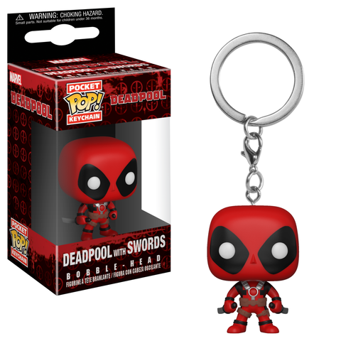 Marvel Pocket POP Bobble Head Keychain: Deadpool, With Swords