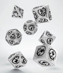 Dragons Dice Set 7 white & black