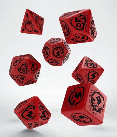 Dragons Dice Set red & black (7)