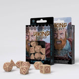 Viking Dice Set beige & burgundy (7)